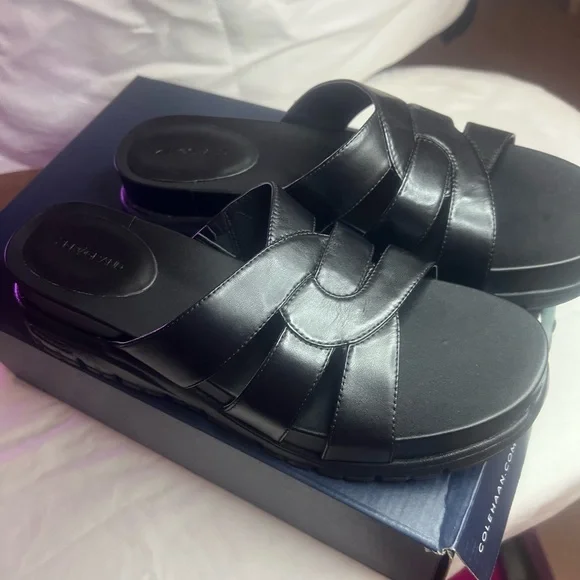 🔥Cole Haan Zero Grand Black Slide Sandals🔥 - Picture 2 of 9